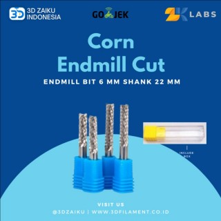 ZKLabs Mata Spindle CNC Corn End Mill Bit 6 mm shank 22 mm CEL